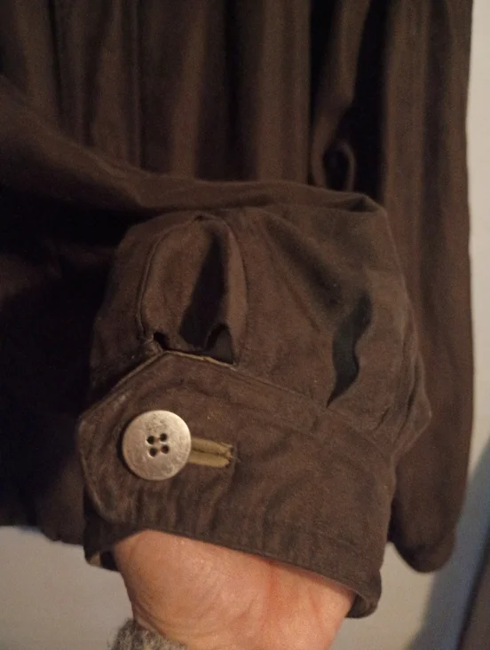 VTG 90s Rainforest Men's XL Dark Brown Suede Bomber Jacket Wool Lining - Picture 7 of 14